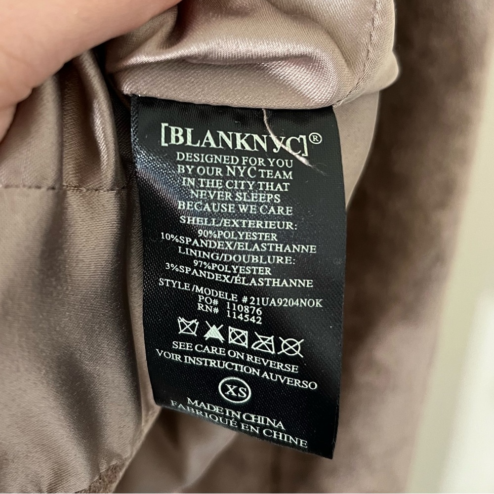 Blank NYC Suede Brown Moto Full Zip Collared Jacket Size XS - Picture 10 of 10